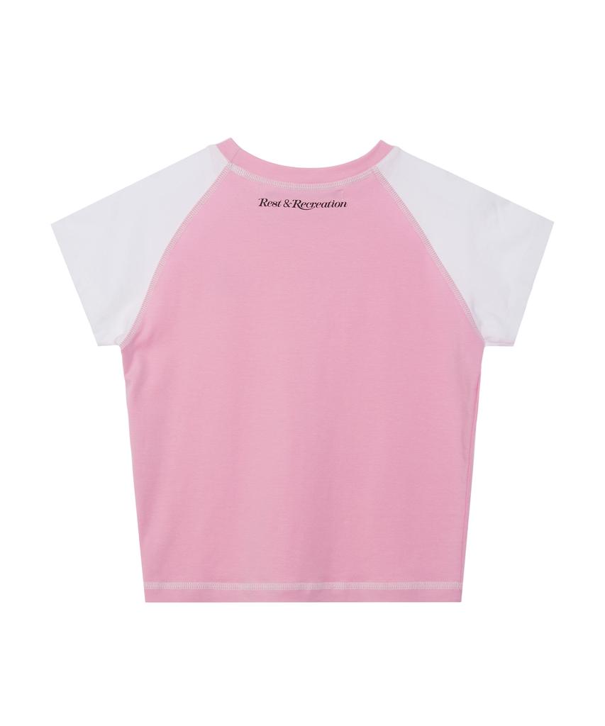 REST&RECREATION Raglan Crop Top - Pink