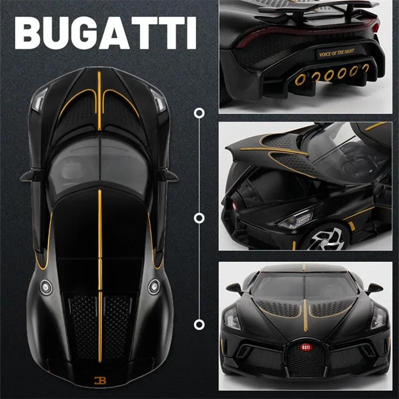 1:24 Bugatti Lavoiturenoire Modello Auto Sportiva in Lega Diecasts & Veicoli Giocattolo Modello Auto in Metallo Suono e Luce di Simulazione Regalo