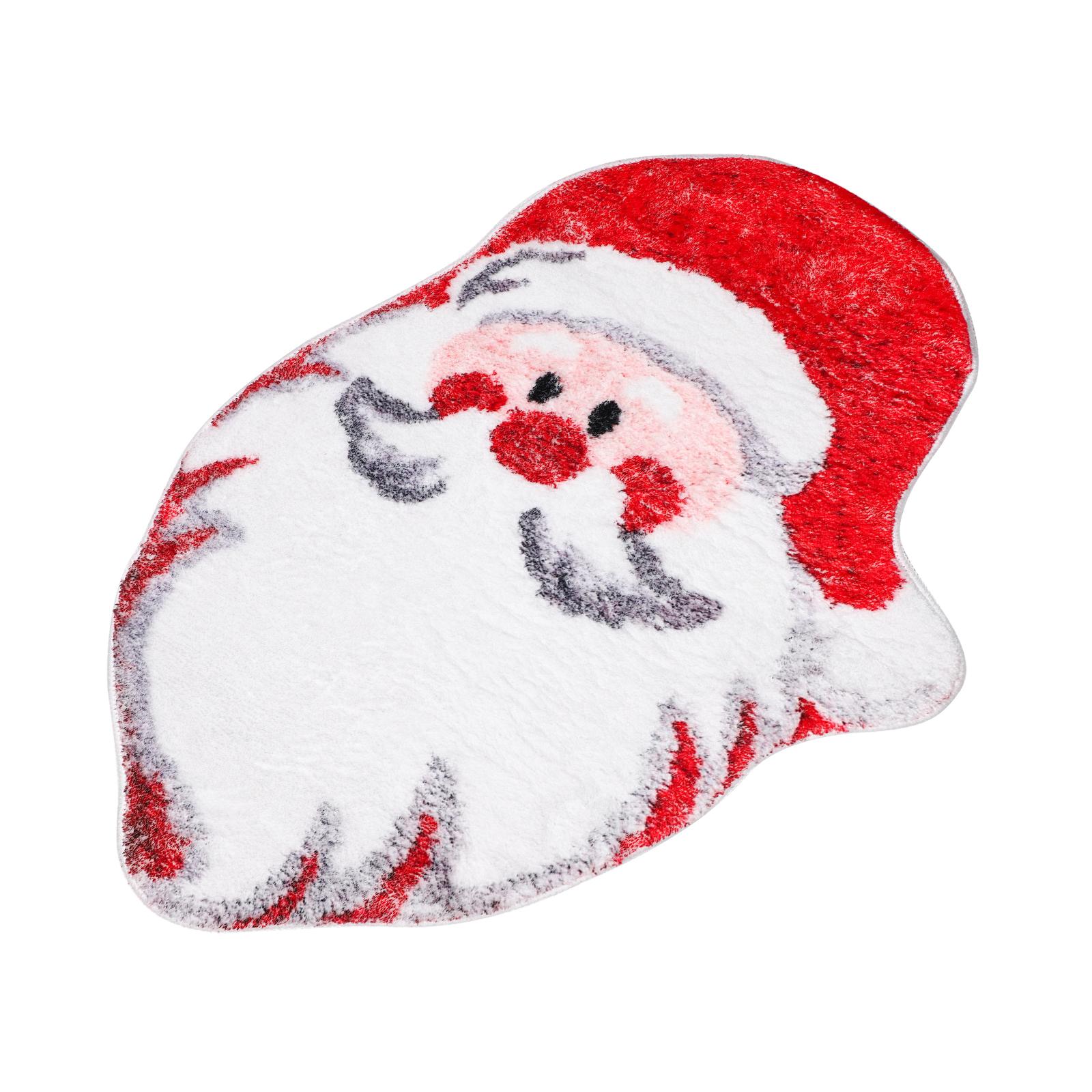 

Рождественские коврики для гостиной, кухонные коврики, нескользящие, пушистые, ворсистые, лохматые, мягкие плюшевые ковры, коврики для пола в помещении, коврик Санта