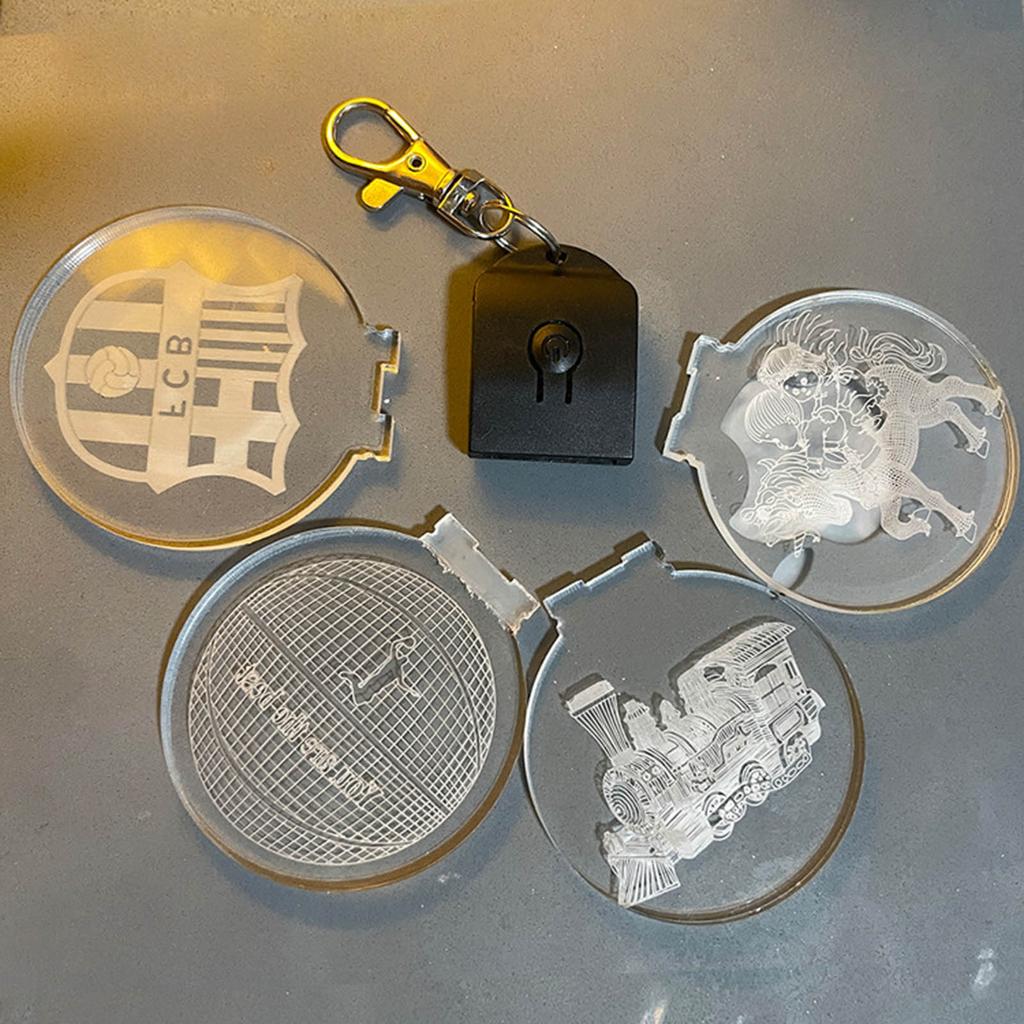 Luminous Hanging Ornaments Light Up Window Ornaments DIY Acrylic Keychain Pendant Charm for Home Christmas Tree Decor