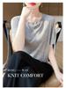 Tencel Women's Breathable Round Neck Short Sleeve Top - Spring & Summer Versatile Loose Fit