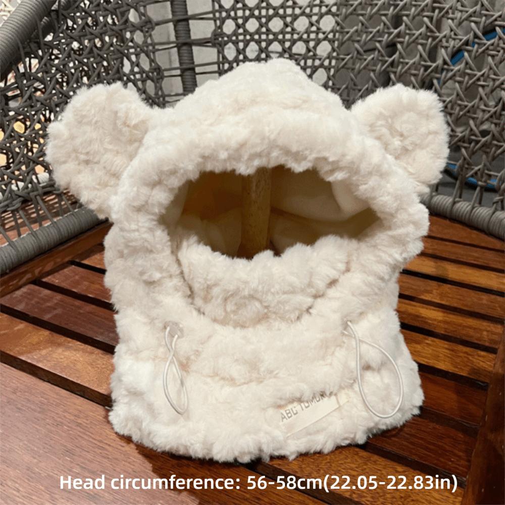 Ear Protection Winter Plush Hat Windproof Girl's Hat Hooded Scarf Fashion Earflap Bonnet Hat