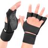 Sports Weightlifting Half-Finger Backless Palm Protector Silicone Non-Slip Wear-Resistant Compression Protective Training Gloves