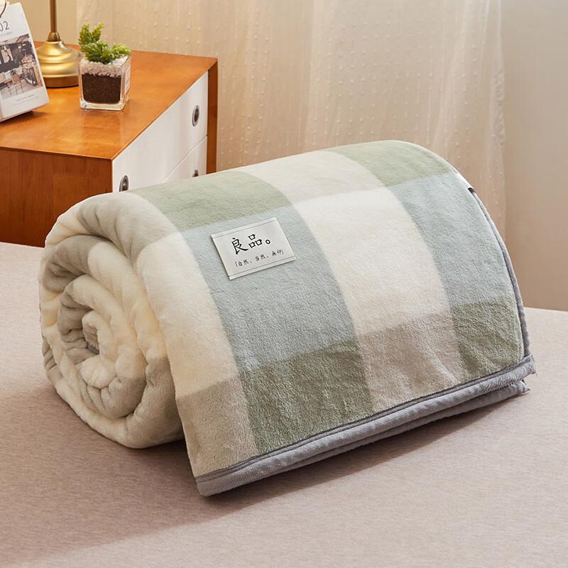 

LISM Green Large Plaid 3-Piece Blanket Set