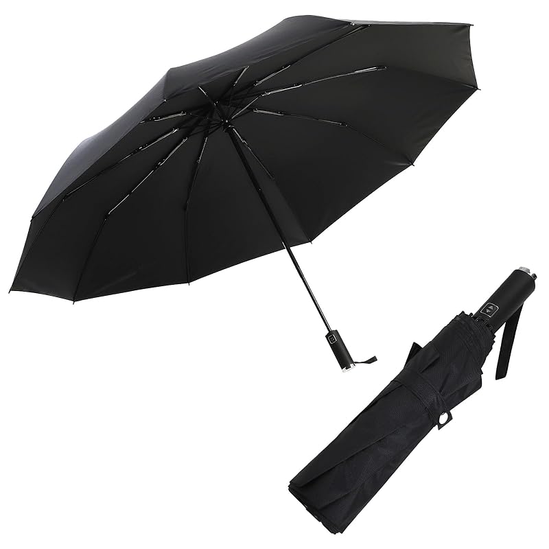 

[Nanairokan] parasol folding big Diameter 130cm golf sports 10 bones For both rain and shine UV cut One-touch automatic opening/closing shading heat