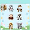 Jungle Animal Hand Puppets Lion Tiger Deer Monkey Plush Toys For Kids