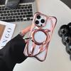 Plating Hollow Out Magnetic Shockproof Phone Case for iPhone 16E 12 13 14 15 16 Pro Max Heat Dissipation Wireless Charging Cover