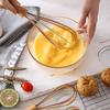 Cucina Acciaio Inossidabile Frusta Montapanna Semiautomatica Rotativa Manico Vaso Legno di Faggio Frullatore a Mano G041