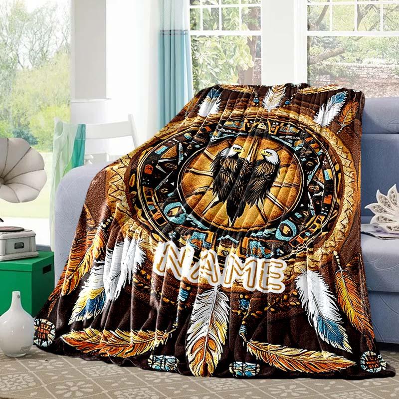 Eagle Customize Your Name Blanket Warm Comfortable And Soft Blankets Are Suitable For Home Chairs Office Sofas Sofas Office Camping And Gifts For