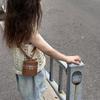 Bucket Portable Fashion Kids Shoulder Bag With Stitching Casual  Activities