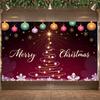 Christmas Decoration Holiday Theme Christmas Backdrop New Year Banner Light String Holiday Banner For Holiday Celebration Event