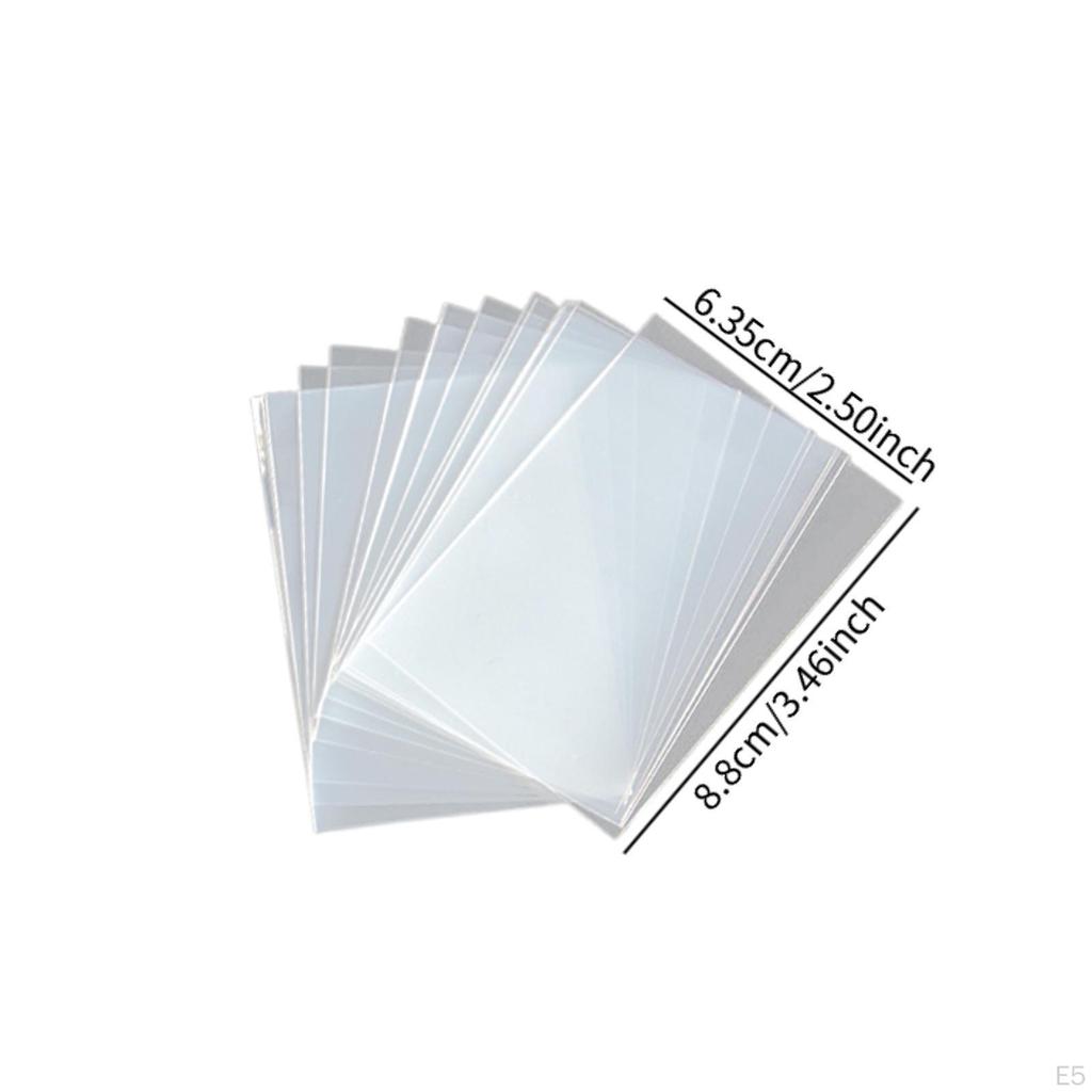 50 Pieces Card Sleeves Case Replacement Versatile Collectible Cover Transparent for Baseball