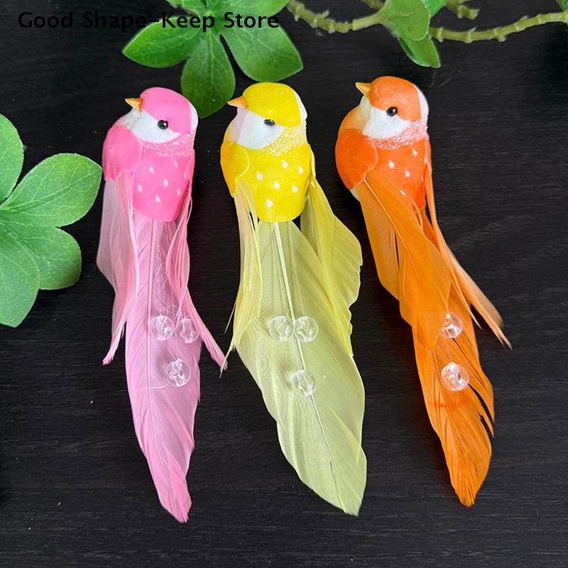 Miniature Artificial Foam Feather Bird for Craft & Garden Decoration