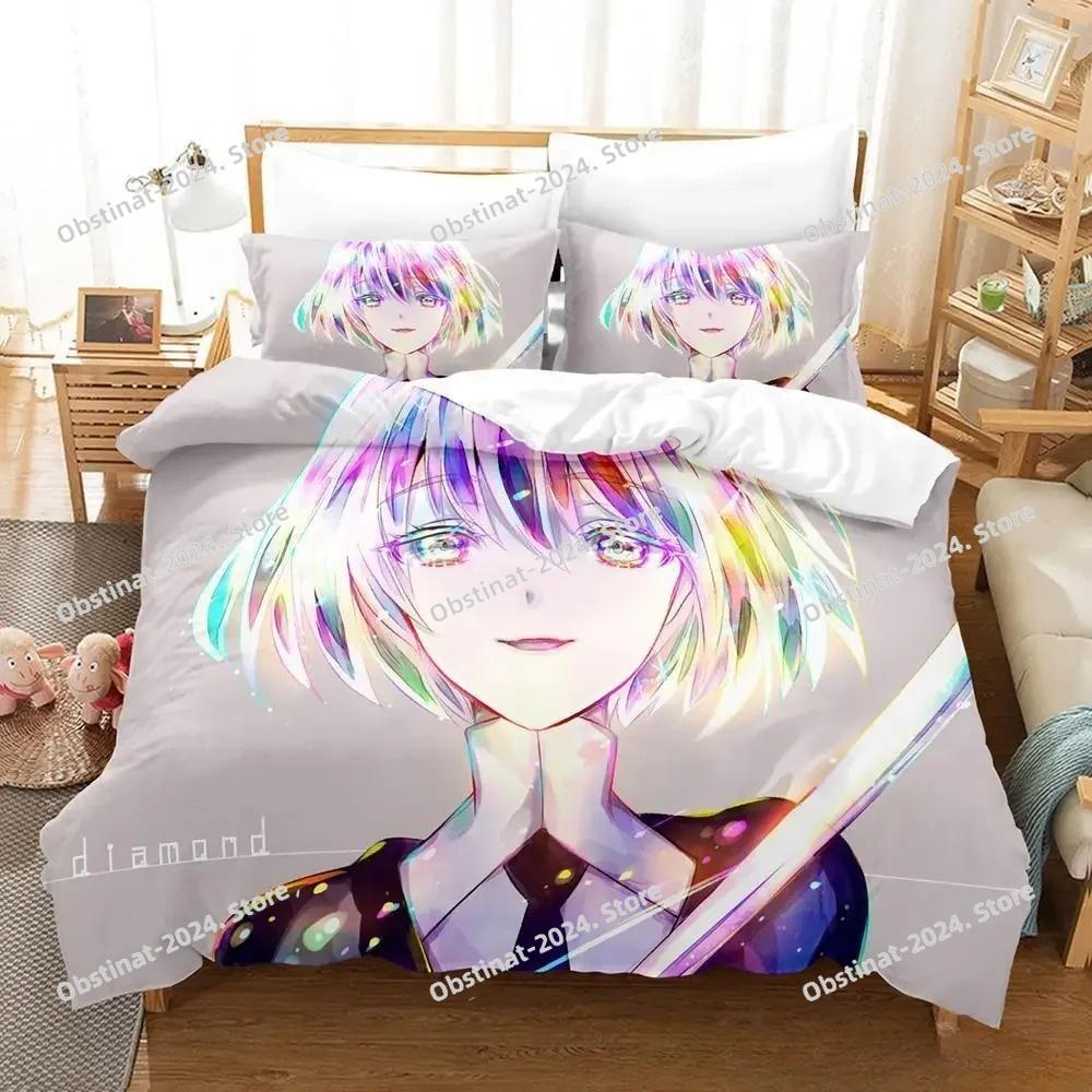 3D Print Anime Houseki no Kuni Bedding Set Printed Duvet Cover Pillowcase Single Double Style Queen King Size Sets