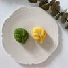50g Plastic Material Mooncake Molds Leaf Shaped Mooncake Stamps DIY Baking Mooncake Accessories for Mid-Autumn Festival
