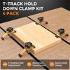 T-Track Hold Down Clamps, Extended 5-3/8" T Slot Clamp Set for CNC Router and Woodworking, Adjustable Hold Down Clamp