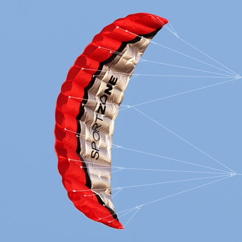 25m Paracută Parafoil cu Linie Dublă Enormă Acrobație Sport Plajă Jucării de Exterior Zmeu Roșu