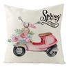 Spring Pillow Case Sofa Waist Pillow Case Garland Truck Light Luxury Home Office Pillow Pillow Case