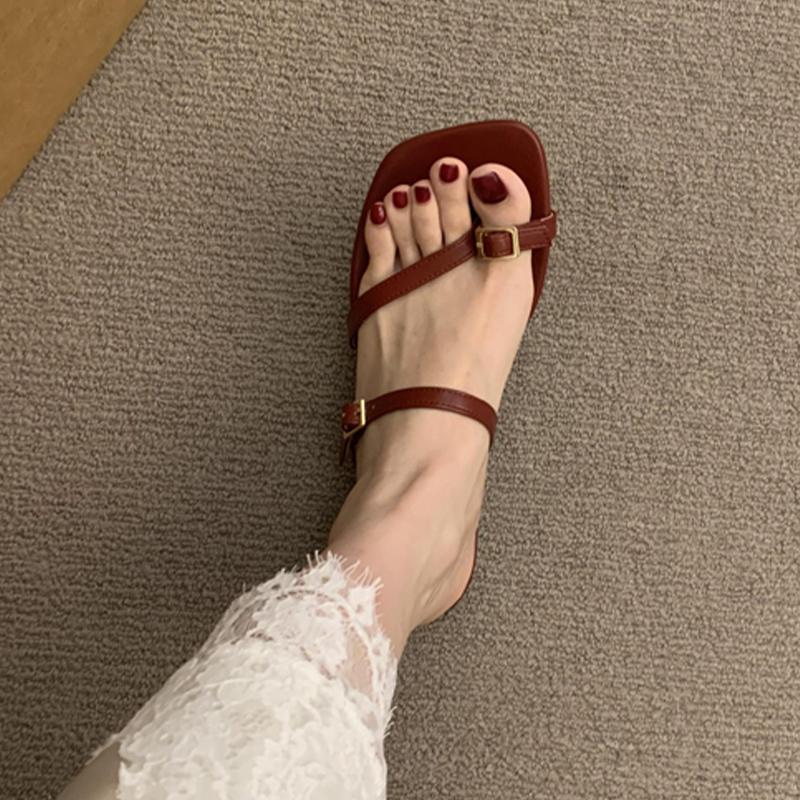 

Fashion Flats Women s Slippers Clip Toe Fashion Shoes Summer Walking New Woman Sandals 2025 Designer Slides Dress Sandalias De Mujer 39 красный