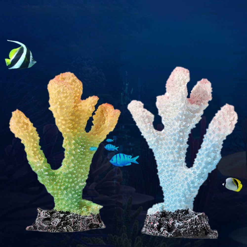 For Fish Tank Decor Decorative Underwater Reef Rock Coral Reef Aquarium Ornaments Aquatic Plants