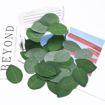 100/200 Stycken Konstgjorda Blad Falska Blommor Heminredningstillbehör Diy Godisask Dekorativa Blommor Krans Brudbukett