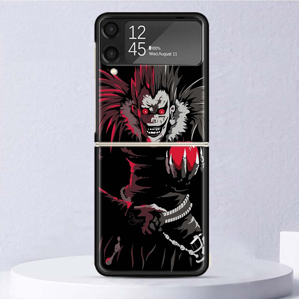 Anime Manga Death Note Ryuk Shockproof Hard Case For Samsung Galaxy Z Flip 4 3 5G Phone Cover Z Flip3 Flip4 Black Fundas Matte S
