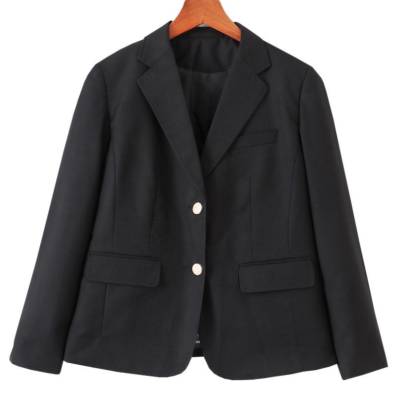 Damen JK Blazer Anzugjacke Revers Langarm Zweiknopf Lässig Arbeit Interview Mantel