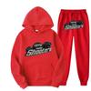 Set Felpa con Cappuccio e Jogger Unisex Testa di Tigre Blu - Pullover Caldo e Sportivo per Autunno/Inverno