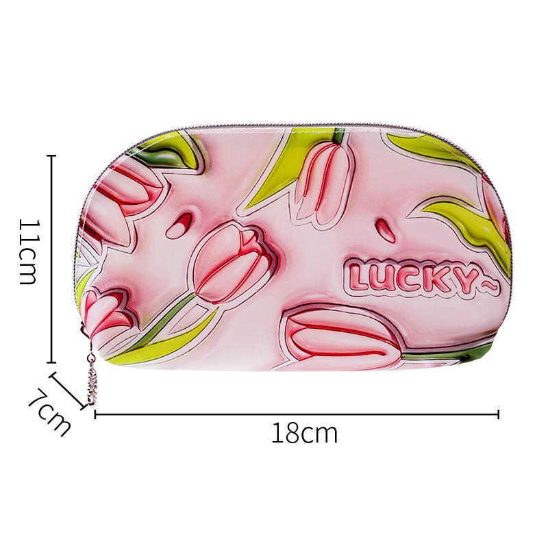 

Fashionable Expandable Portable Floral Makeup Bag Waterproof Travel Wash Pouch StyleC