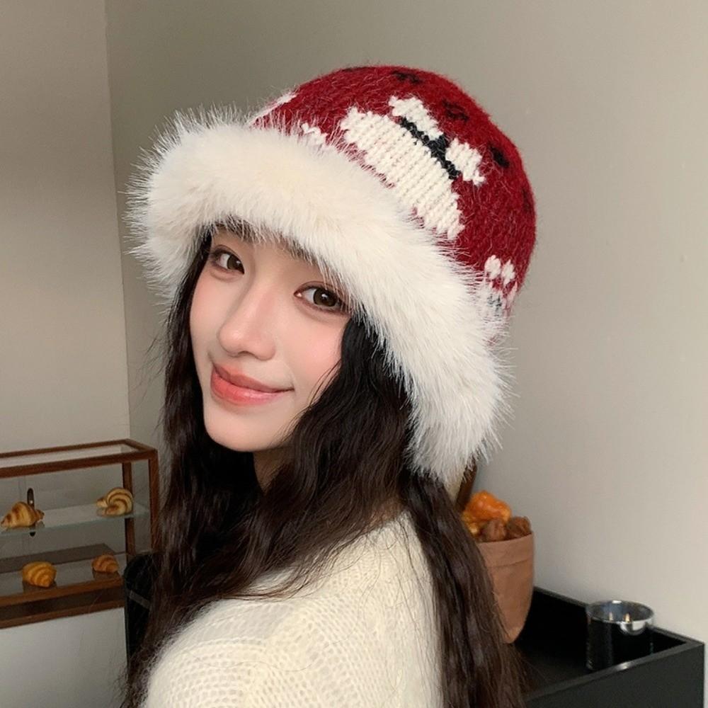 56cm to 58cm Earflap Hat Polyester Ear Protection Cap Warm Winter Knitted Hat Winter Season