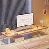Supporto Riser per Monitor da Scrivania Regolabile Schermo Laptop Organizzatore Spazio di Lavoro Ergonomico Legno Bianco Noce Nero