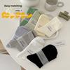 3 Pairs of Female Spring and Summer Thin Style Sweat Absorbing Breathable Everything In The Tube Pile Socks
