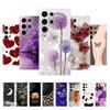 Handyhülle für Samsung S23 Ultra Einfache Blumenmuster Weiche TPU Silikon Transparente Hülle für Samsung Galaxy S23 Plus FE Ultra