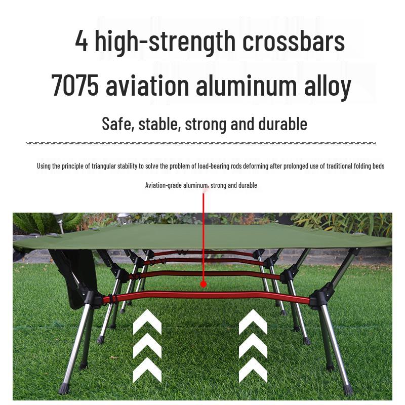 Ultraleichte tragbare faltbare Campingliege mit zweifacher Höhenverstellung für den Außenbereich, das Büro oder das Krankenhaus