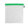 Reusable Food Bag with Drawing String Polyester Mesh Splicing Fruit Vegetable Pouch