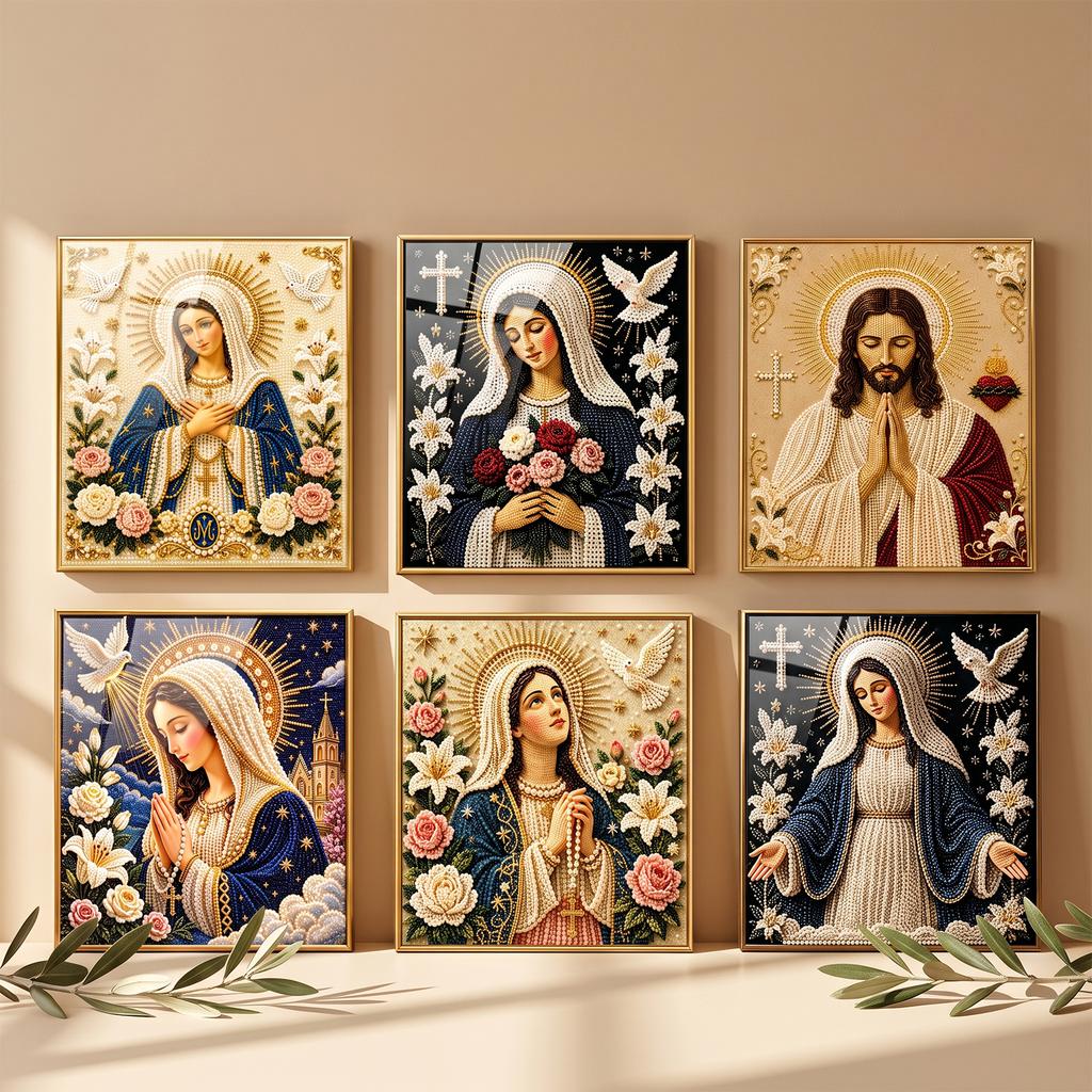 Christmas DIY Diamond Art Kit Madonna Prayer Scene