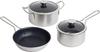 Urushiyama Metal Industry Pot & Pan Set, 16cm & 20cm, Perfect Size for Single Servings, Gas & IH Compatible, Non-stick Teflon Platinum Coating, Made