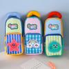 In-Style Girls' Pencil Case: High-Capacity, Popular Design with Detachable Velcro.