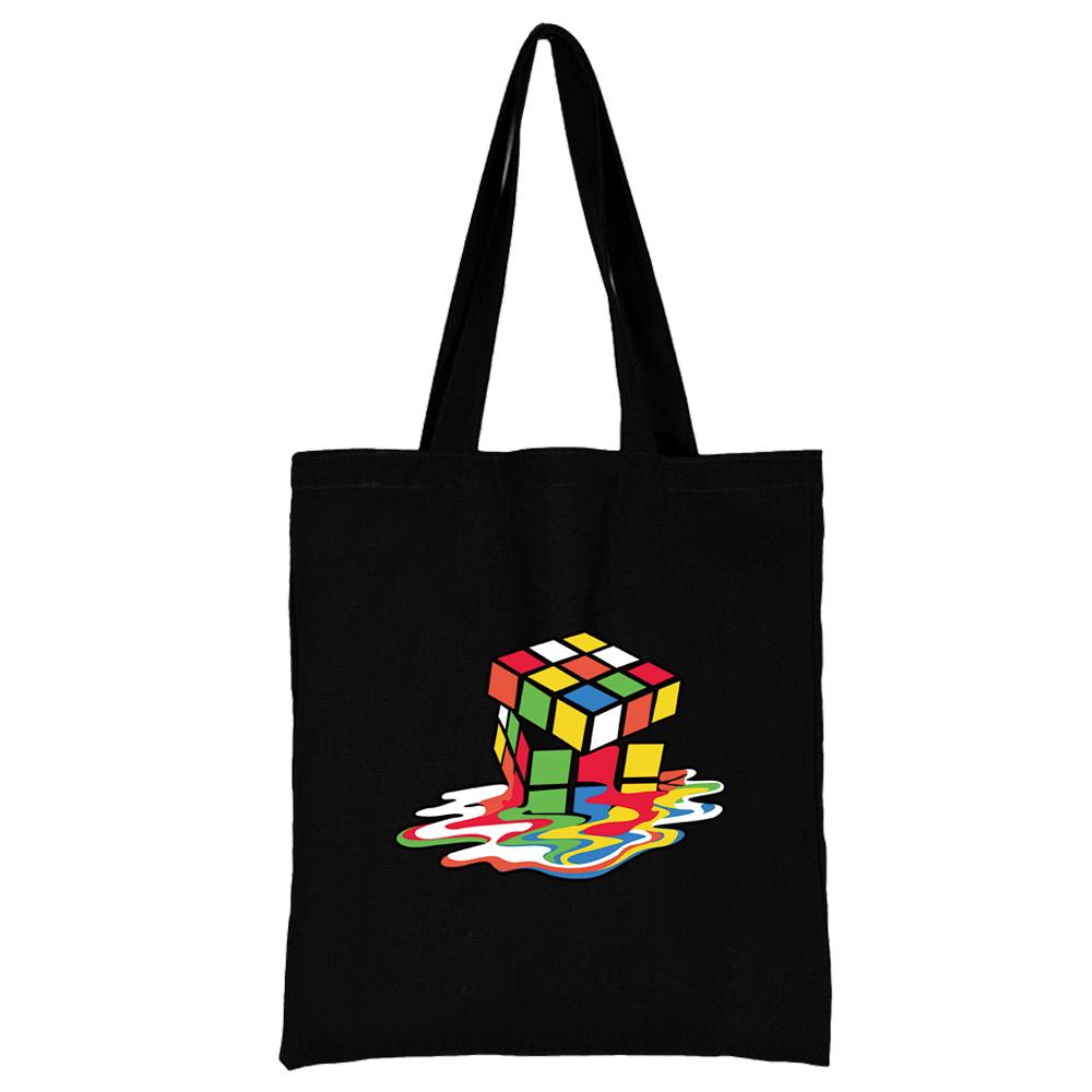 

Women s Bags Shoulder Bags Leisure Shopping Bags Cartoon Print Series Fashion Eco-friendly Black Canvas College Student Handbags 24*26cm