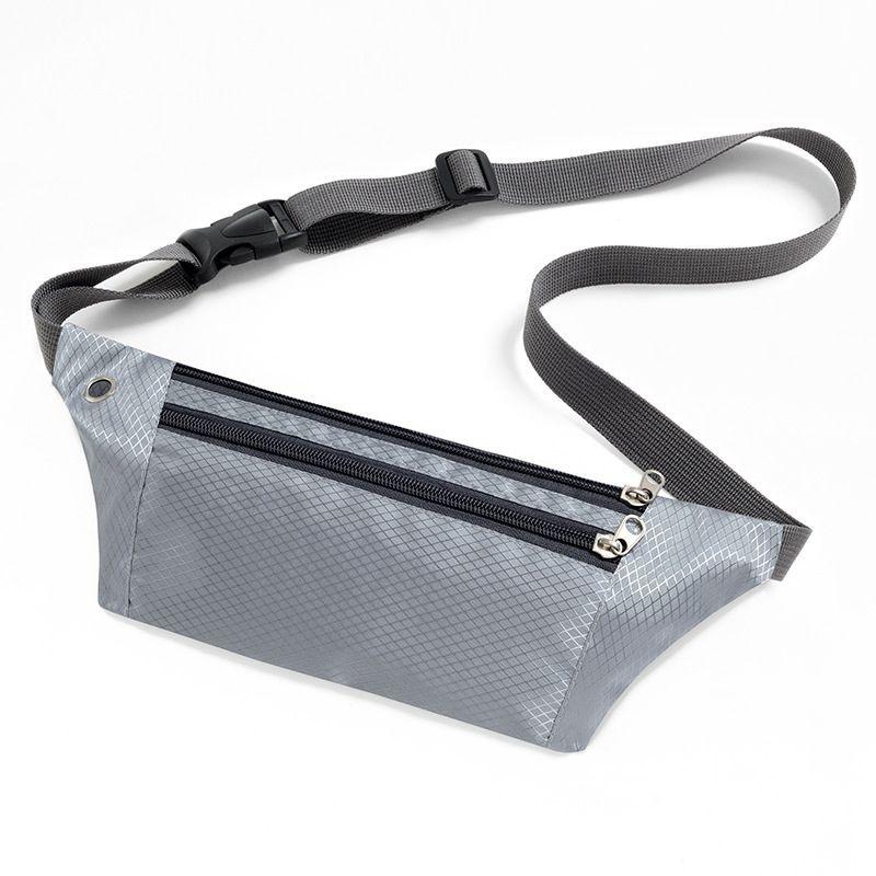 Portable Waterproof Running Belt Fanny Pack With Multiple Zipper Pockets For Safe Storage