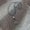 Boho Colorful Sugar Star Tassel Pendant Choker Necklace for Women Sweet Love Heart Chain Aesthetic Jewelry Accessories