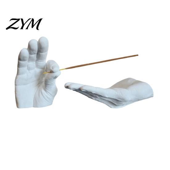 Tabletop Figurine Decor Creative Hand Shape Incense Burner, Resin Decorative Ornament, Burner & Ash Collector Small Collectibles Set for Home
