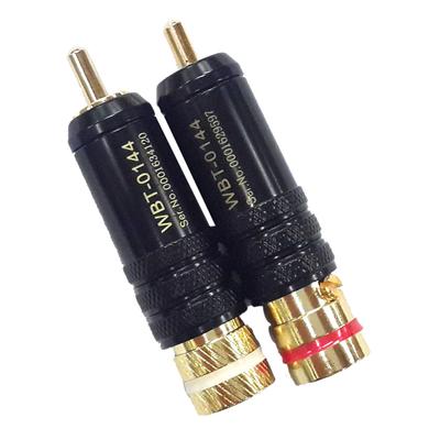 1Pc Wbt-0144 Vergoldete Cinch-Stecker Schloss Löten Audio/Video Stecker Verbinden