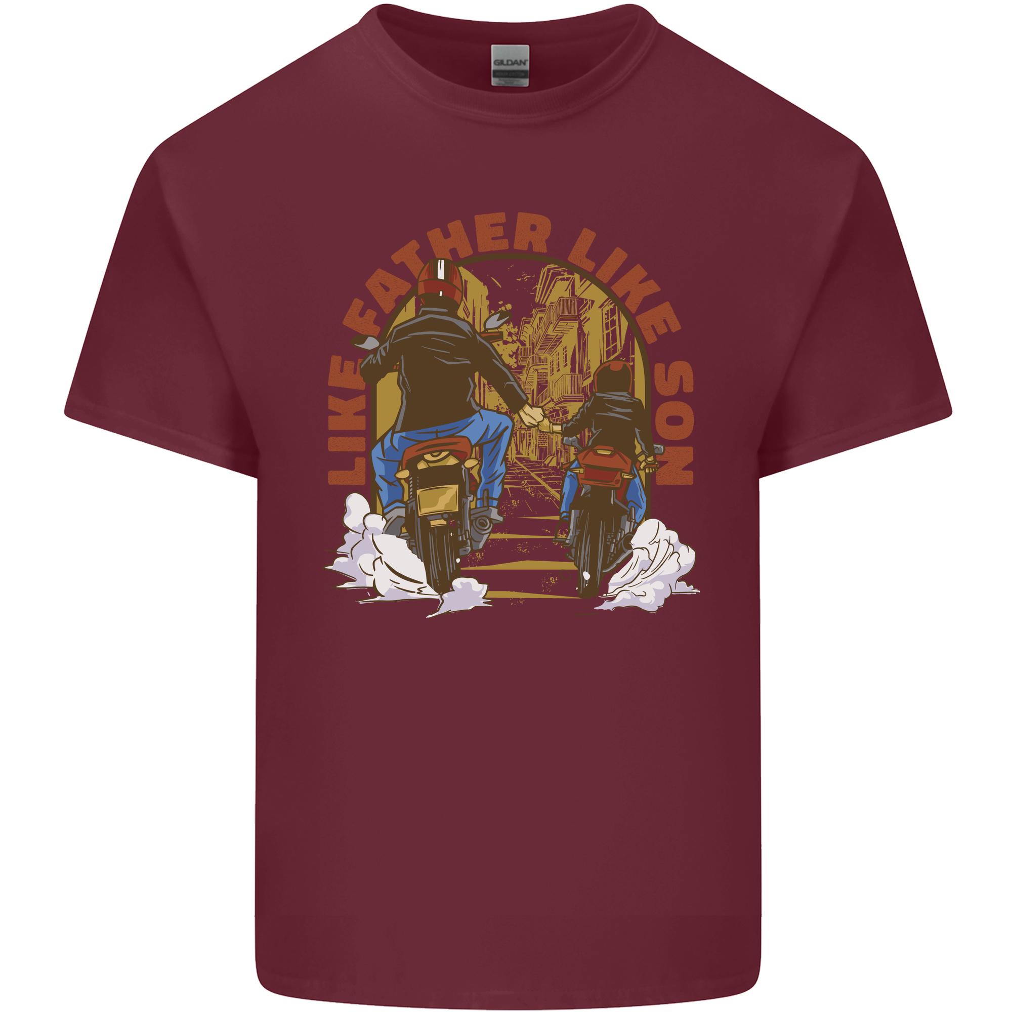 Like Father Son Biker Motorcycle Motorbike Unisexs Light Cotton TShirt S
