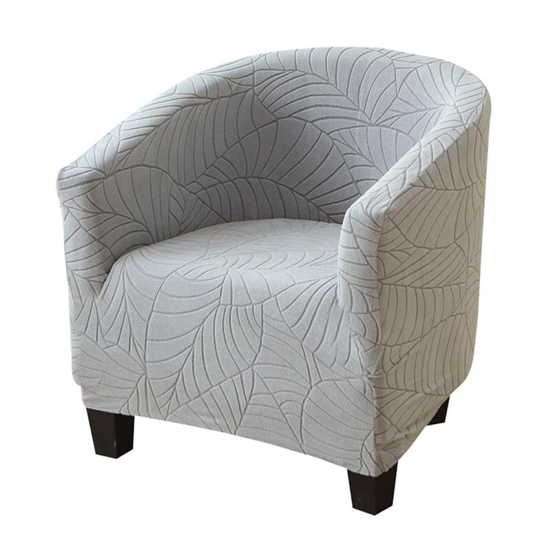 1PC  Leaves Jacquard Club Sofa Cover Anti-dirty Tub Armchair Slipcovers  Elastic Single Couch Covers for Living Room Bar Home