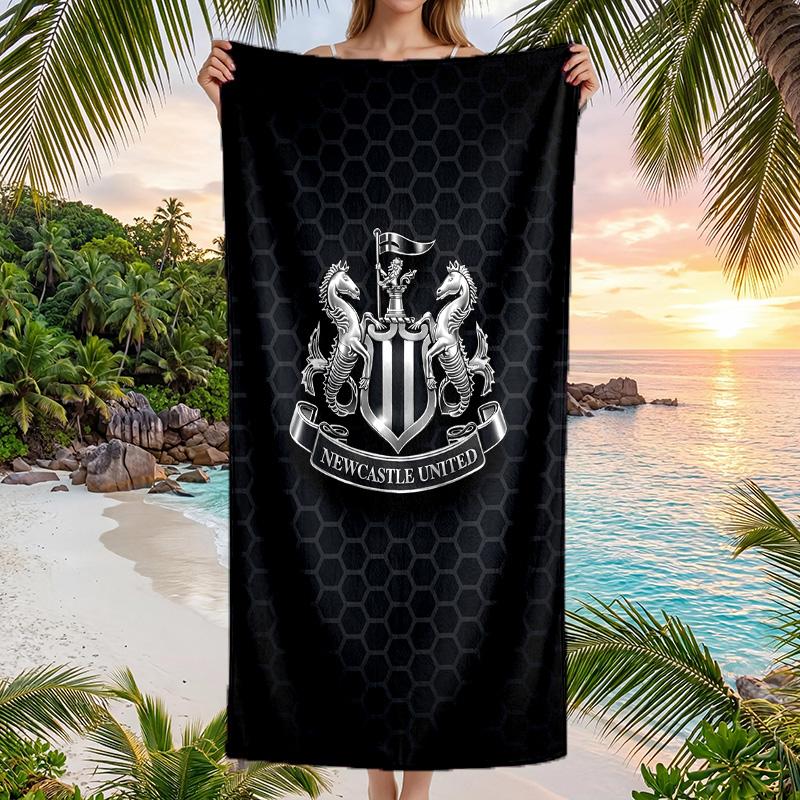 Asciugamano da Spiaggia Newcastle United Morbido Microfibra Asciugamano Estivo Asciugatura Rapida Assorbente per Spiaggia Piscina Viaggio