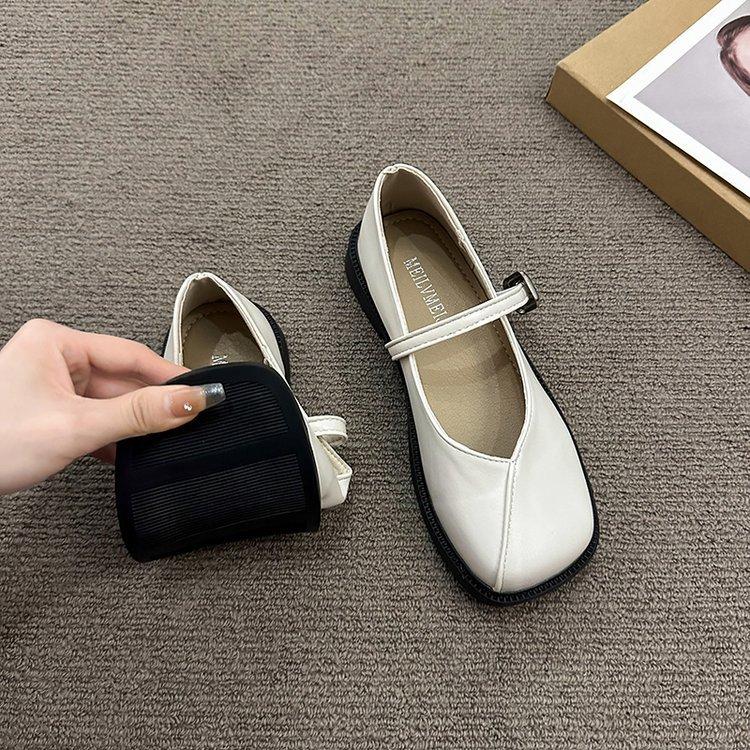 British Style Shoes Female Mary Jane Flat Single Shoes Thick Bottom College Style Loafers Fashionable and Comfortable