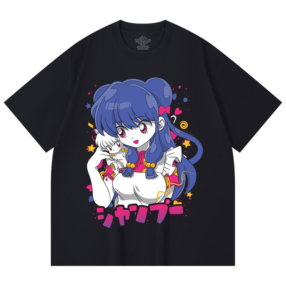 230 Gsm 100% Cotton Ranma 12 V3 Shampoo Print Unisex Heavy Cotton T Shirt