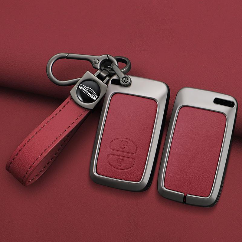 Zinc Alloy Leather Car Key Case Shell Cover for Toyota Prius 30 Alpha Aqua Land Cruiser Auris for Lexus LC 200 2012 - 2014 Parts