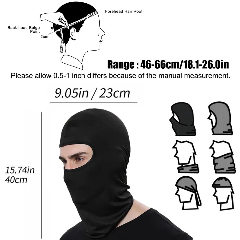 Cycling Balaclava Sports Men Cap Face Mask Military Army Ice Silk Motorcycle Bandana Summer Bicycle Uv Protection Women Lycra